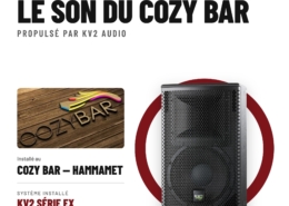 Le son du Cozy Bar à Hammamet : système KV2 Audio série EX installé par Sound Source
