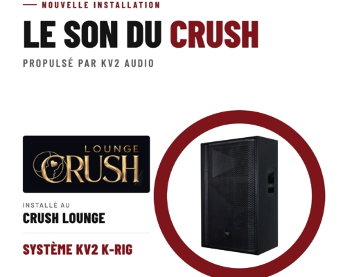Le son du Crush Lounge à Hammamet : nouvelle installation KV2 Audio K-RIG par Sound Source