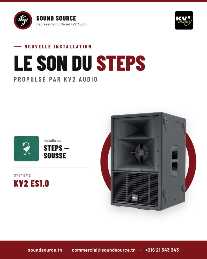 Le son du Steps Club à Sousse : système KV2 Audio ES1.0 installé par Sound Source